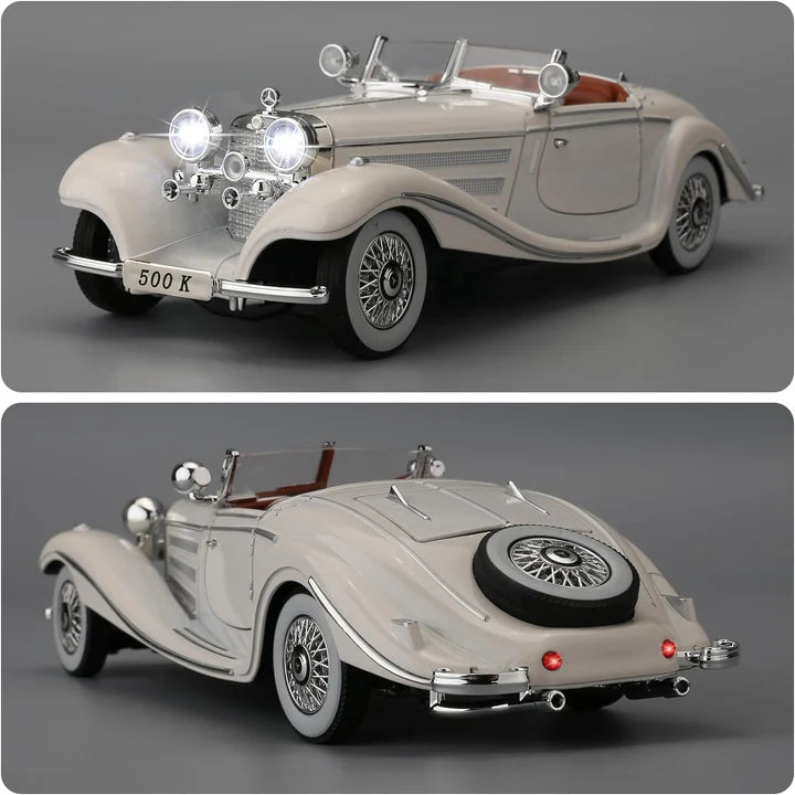 1936 Mercedes-Benz 500K - Diecast Metal Car - Scale 1:24