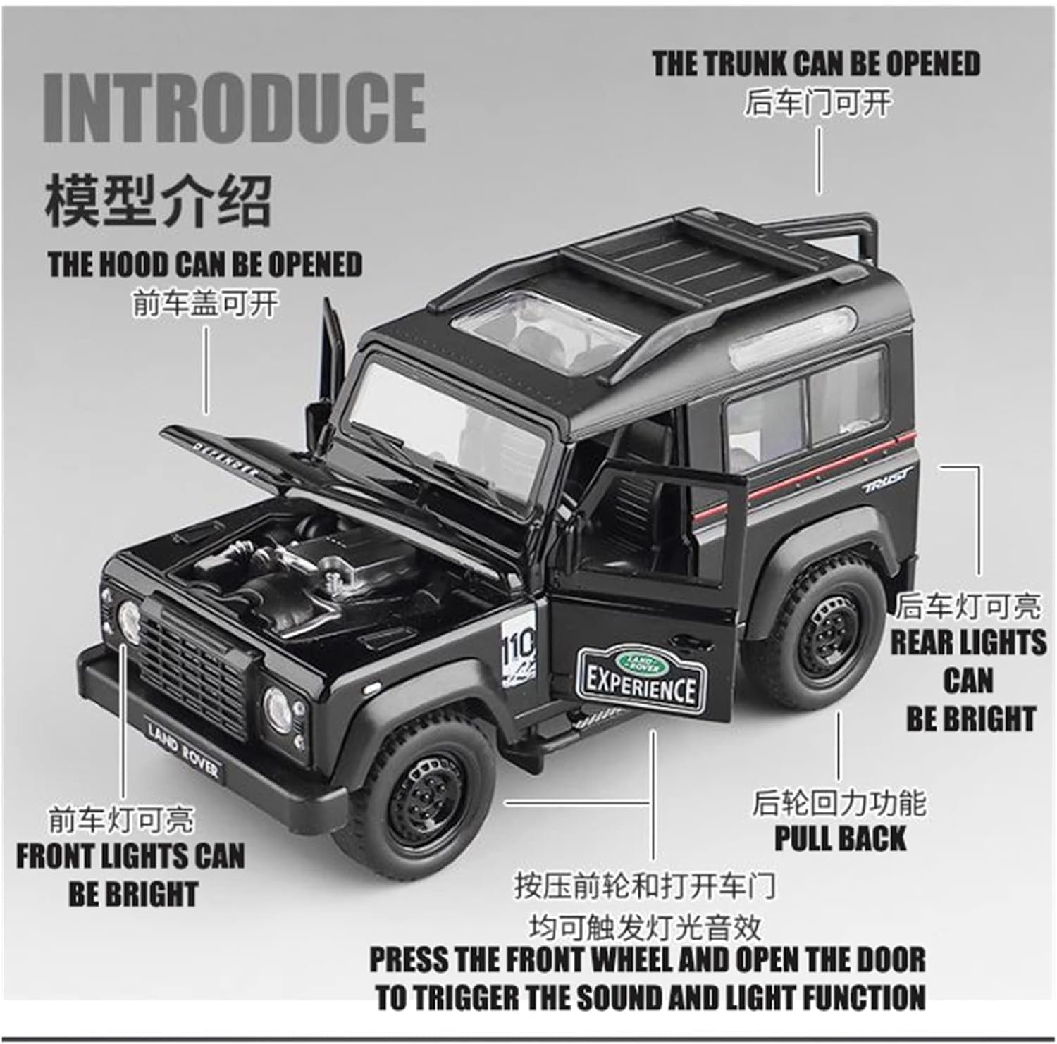Land Rover Defender Experience Model - Diecast Metal Car - Scale 1:32