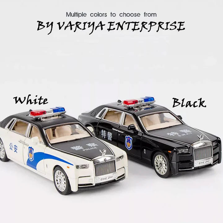 Rolls Royce Phantom Police - Diecast Metal Car - Scale 1:24