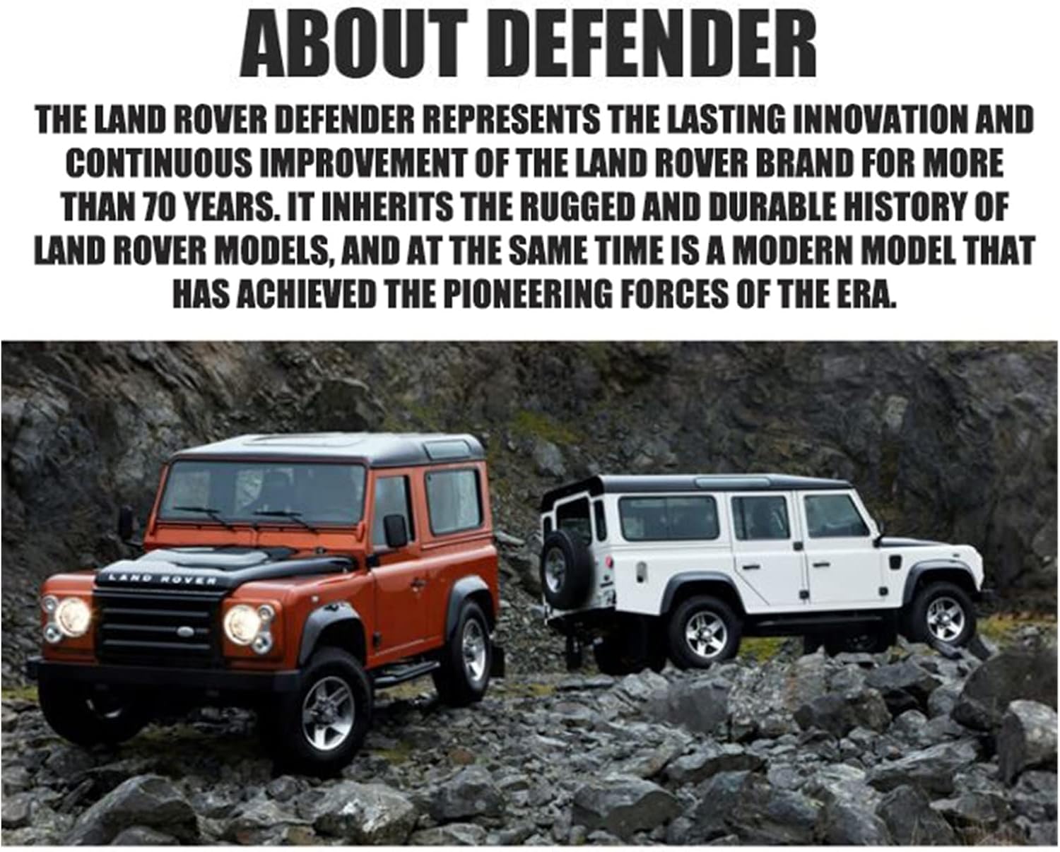 Land Rover Defender Experience Model - Diecast Metal Car - Scale 1:32