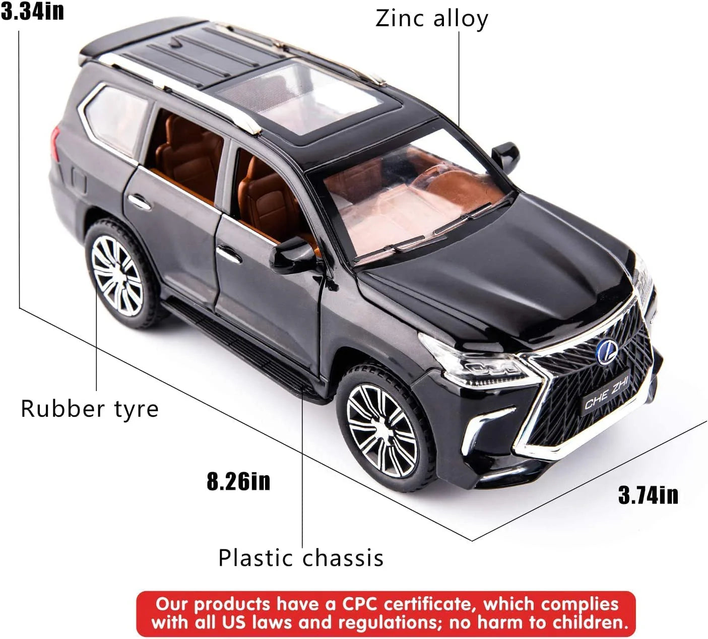 Lexus LX570 - Diecast Metal Car - Scale 1:32 / 1:24