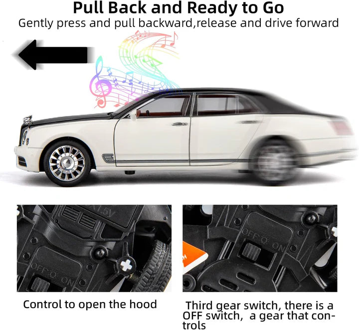 Bentley Mulsanne- Diecast Metal Car - Scale 1:24