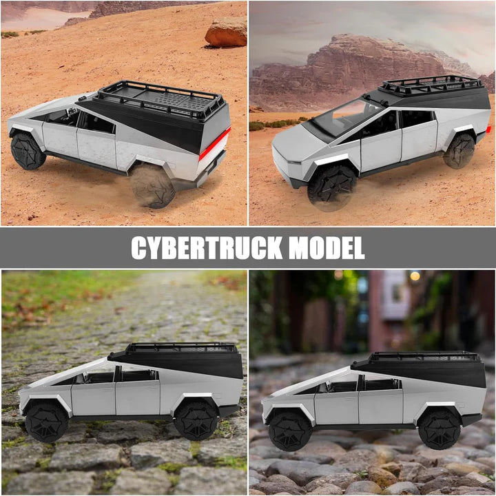 Tesla Cybertruck Pickup Camping RV - Diecast Metal Car - Scale 1:24