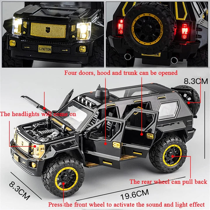 BIG SIZE G-PATTON - Diecast Metal Car - Scale 1:24