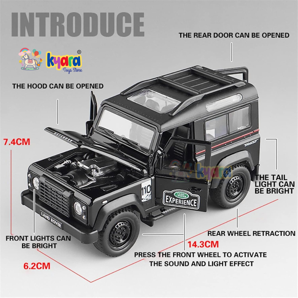 Land Rover Defender 110- Diecast Metal Car - Scale 1:24