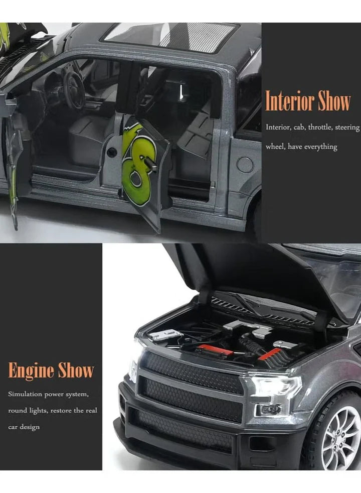Raptor F150 Pickup Truck - Diecast Metal Car - Scale 1:24