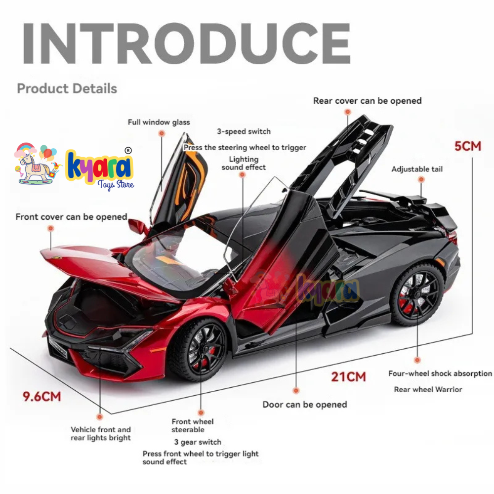 Lamborghini Sian Fkp 37 Sport - Diecast Metal Car - Scale 1:24