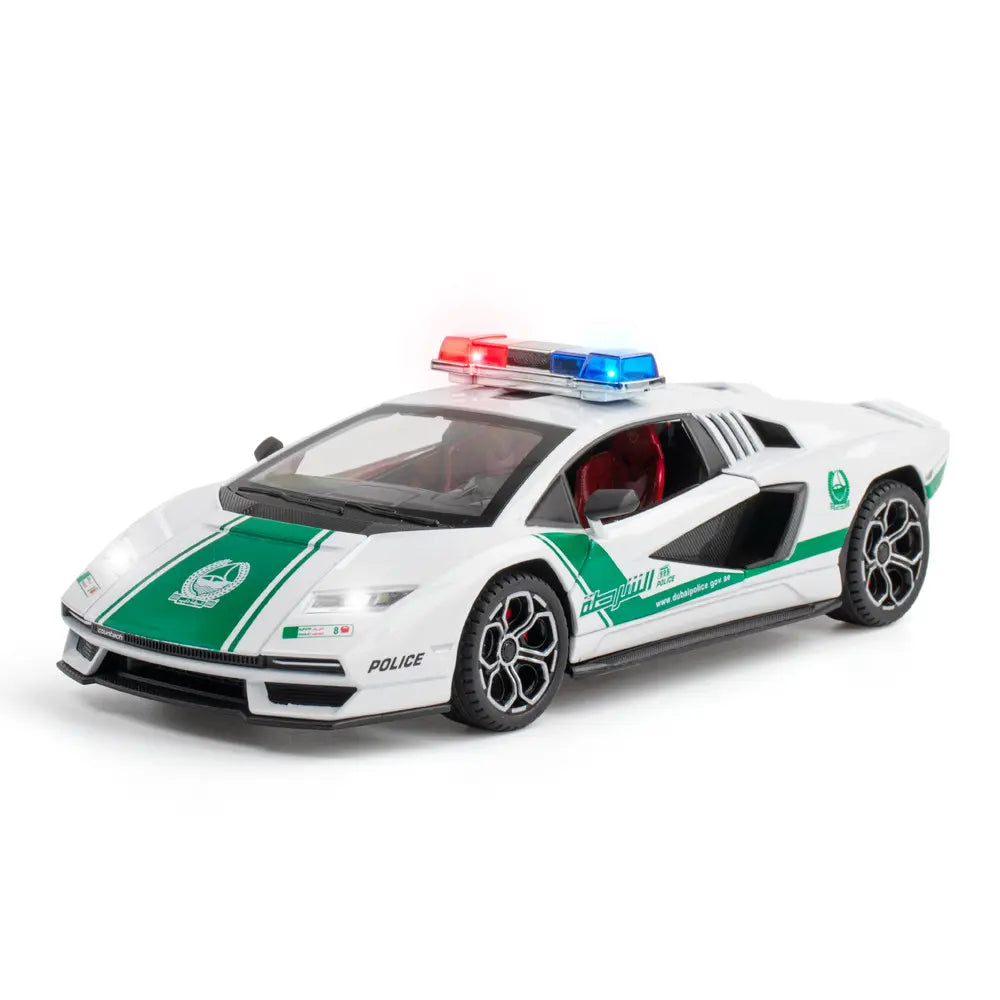 Lamborghini 800 Police - Diecast Metal Car - Scale 1:24