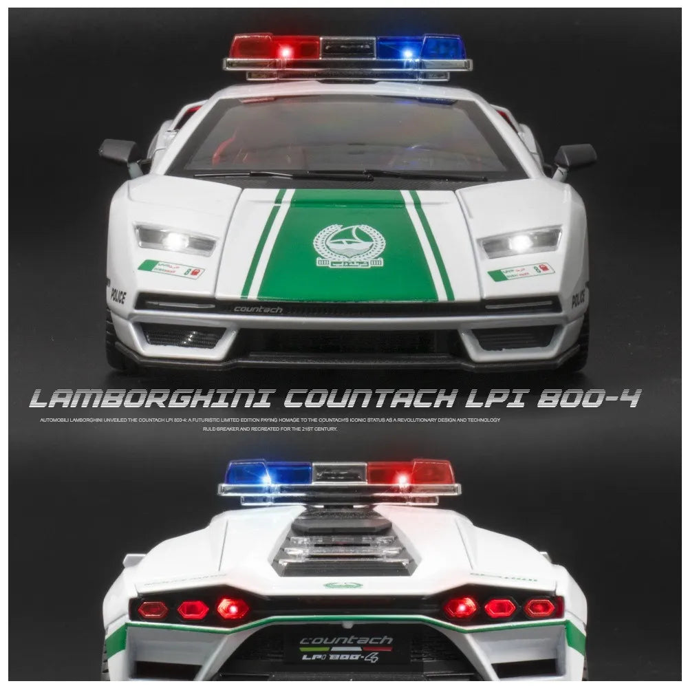 Lamborghini 800 Police - Diecast Metal Car - Scale 1:24