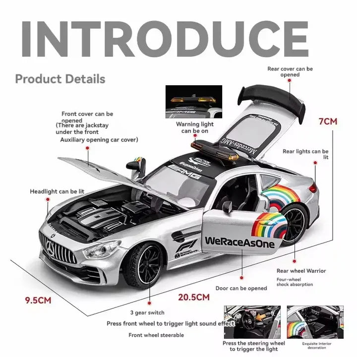 Mercedes-benz Amg Gt Safety Car - Diecast Metal Car - Scale 1:24