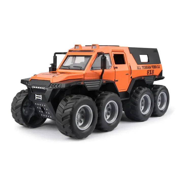 8X8 OFF-ROAD REFITTED MODEL ADVENTURE SUV - Diecast Metal Car - Scale 1:32