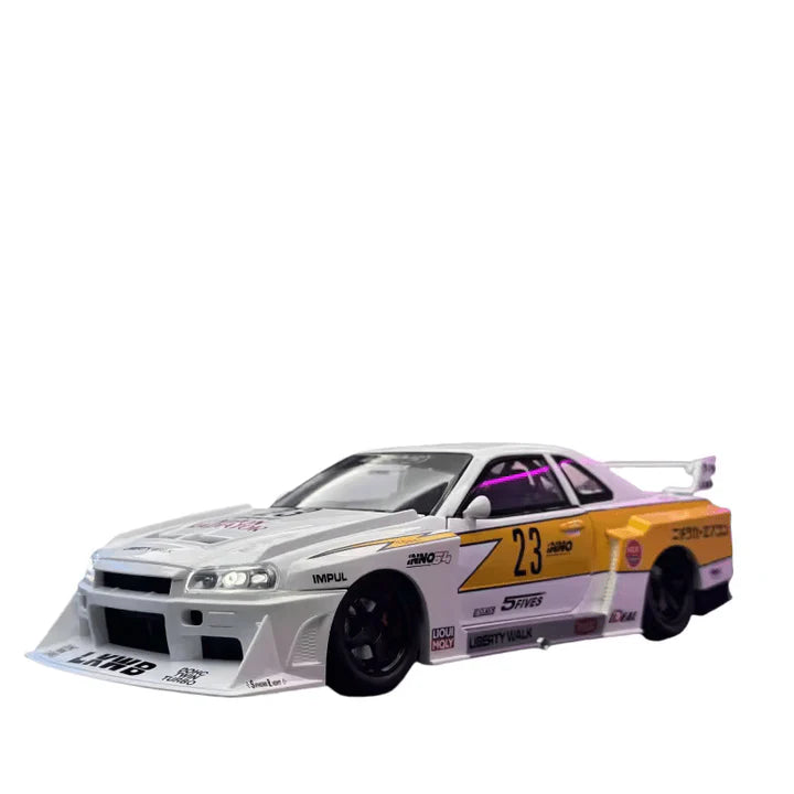 Lbwk Nissan E-r34 Super Silhouette Skyline Gtr - Diecast Metal Car - Scale 1:24