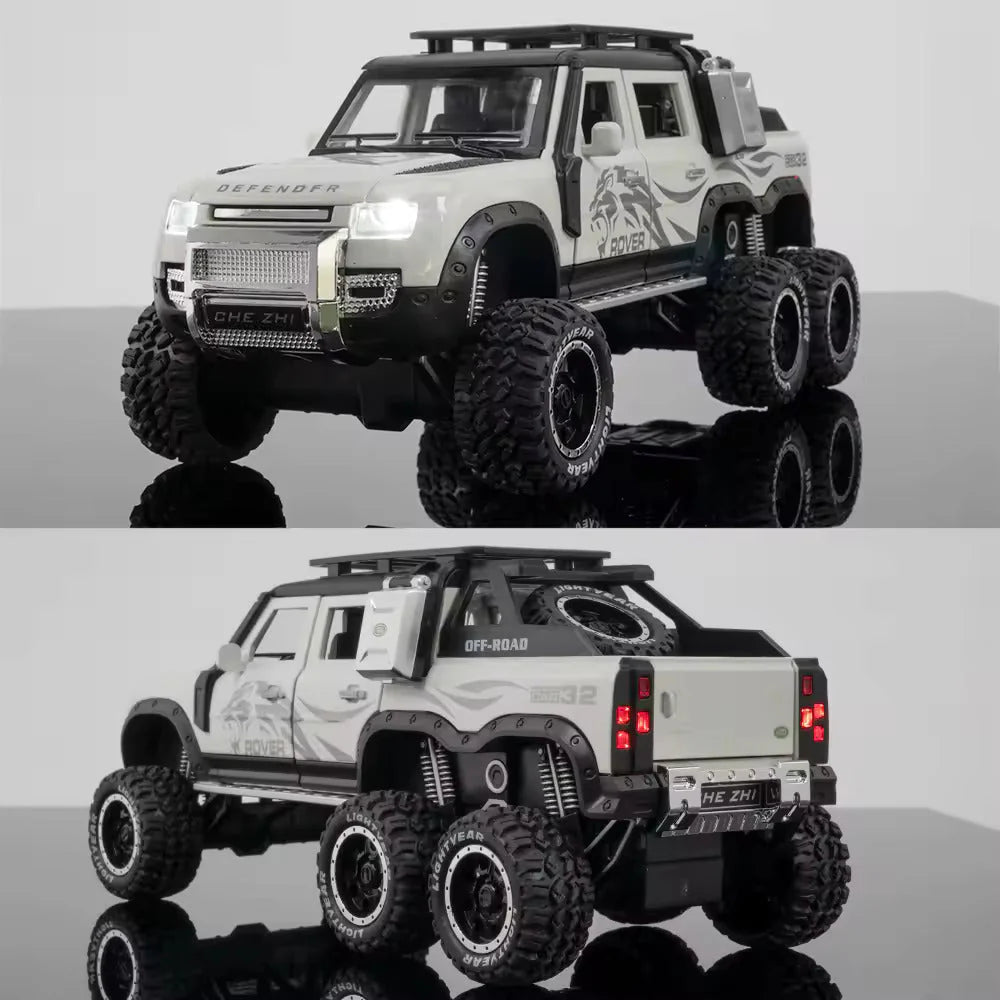 Land Rover Defender 6X6 - Diecast Metal Car - Scale 1:24