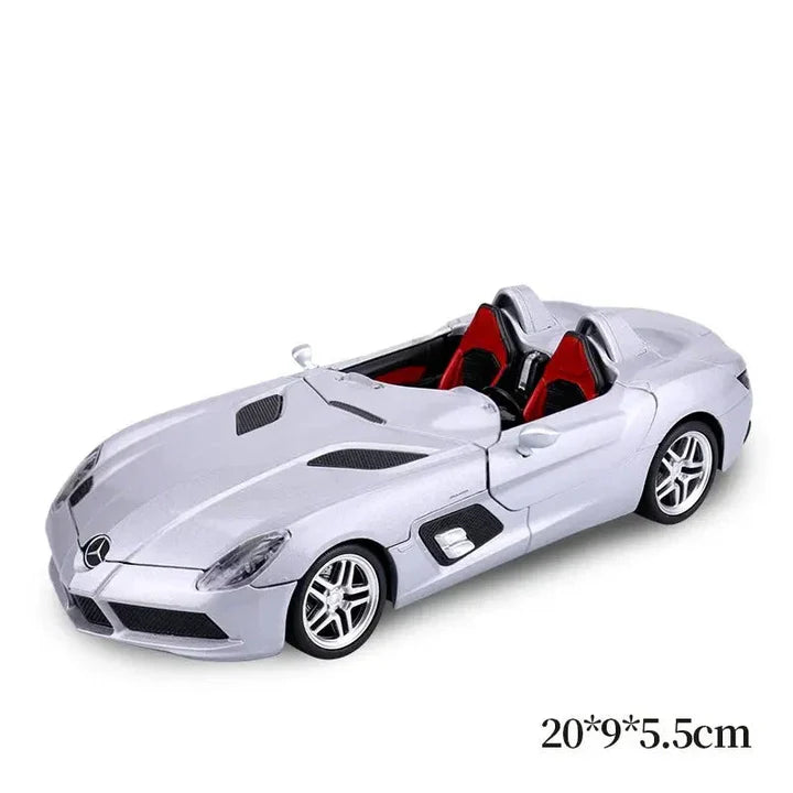 Mercedes- Benz Slr Stirling Convertible Sports - Diecast Metal Car - Scale 1:24