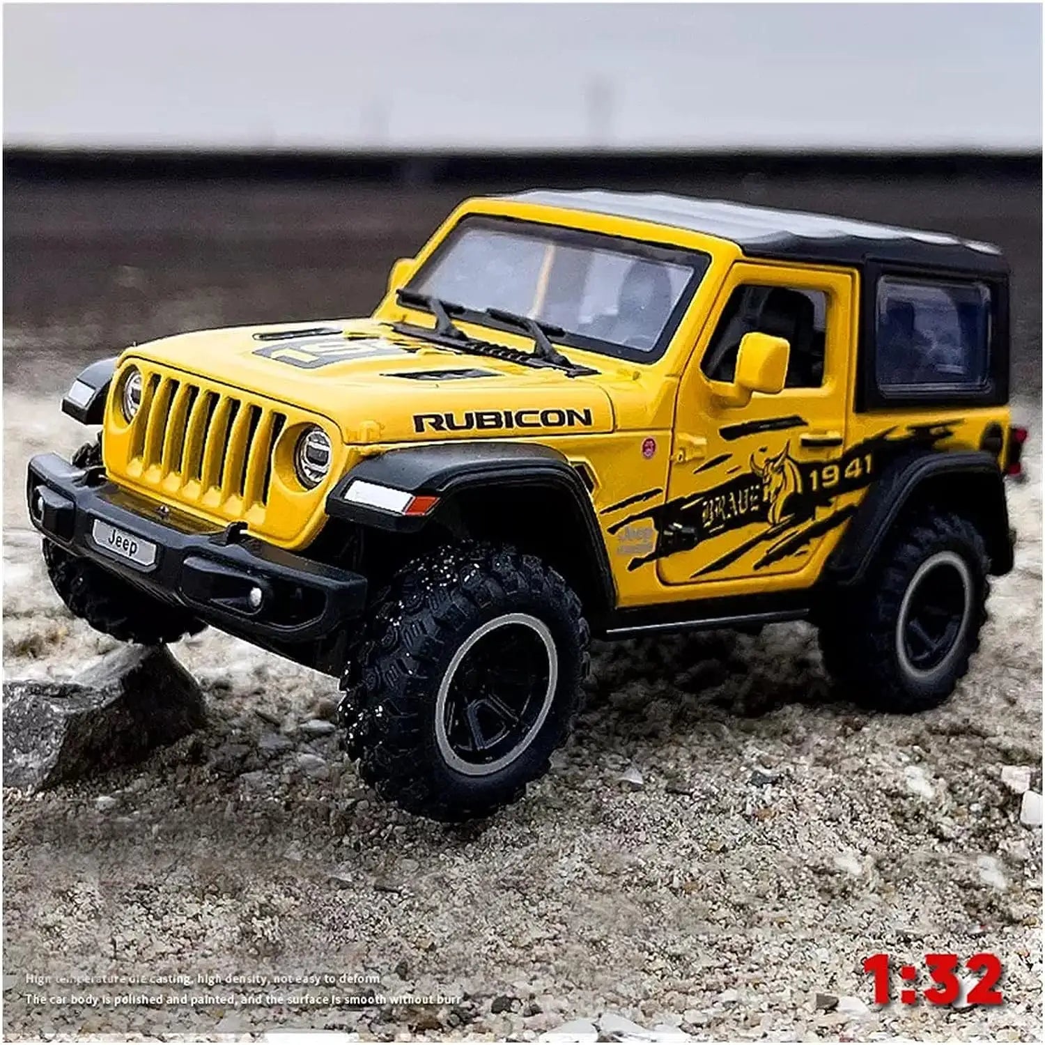 Jeep Rubicon - Diecast Metal Car - Scale 1:32 / 1:24