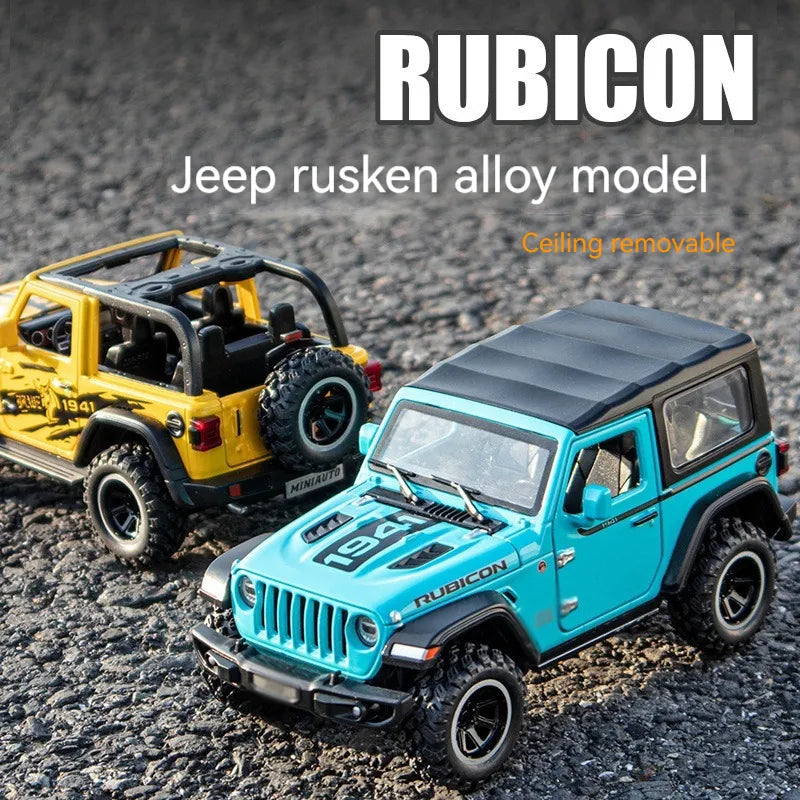 Jeep Rubicon - Diecast Metal Car - Scale 1:32 / 1:24