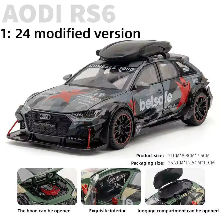Audi Rs6 Militery - Diecast Metal Car - Scale 1:24/1:32