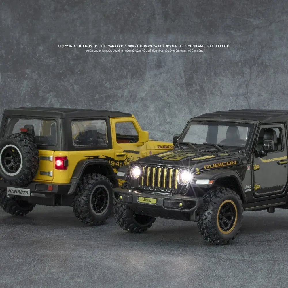 Jeep Rubicon - Diecast Metal Car - Scale 1:32 / 1:24