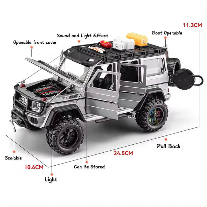 Mercedes-benz Brabus G550 - Diecast Metal Car - Scale 1:24