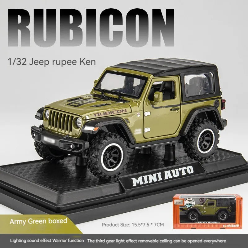 Jeep Rubicon - Diecast Metal Car - Scale 1:32 / 1:24