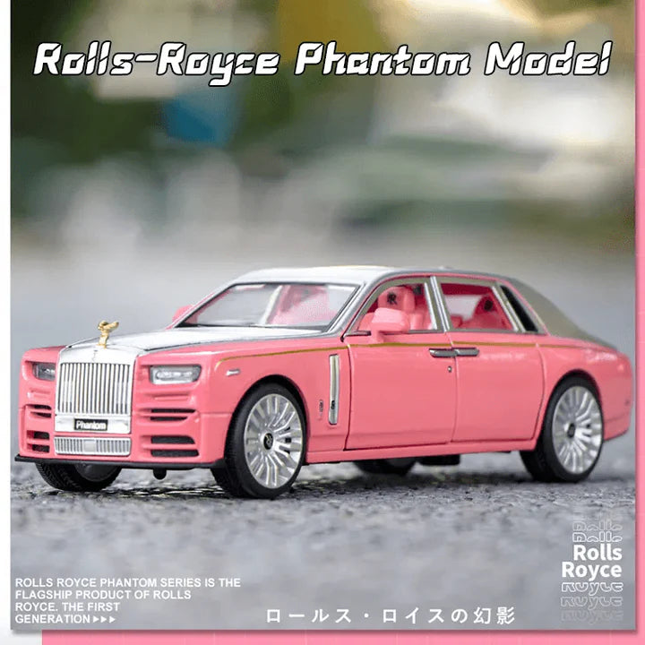 Rolls Royce Phantom Pink - Diecast Metal Car - Scale 1:24