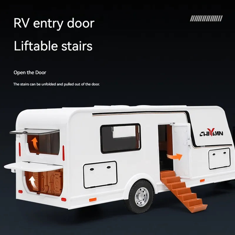 Jeep Rubicon with Trailer - Diecast Metal Car - Scale 1:24