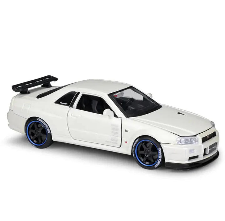 Nissan Skyline Gtr 34- Diecast Metal Car - Scale 1:24