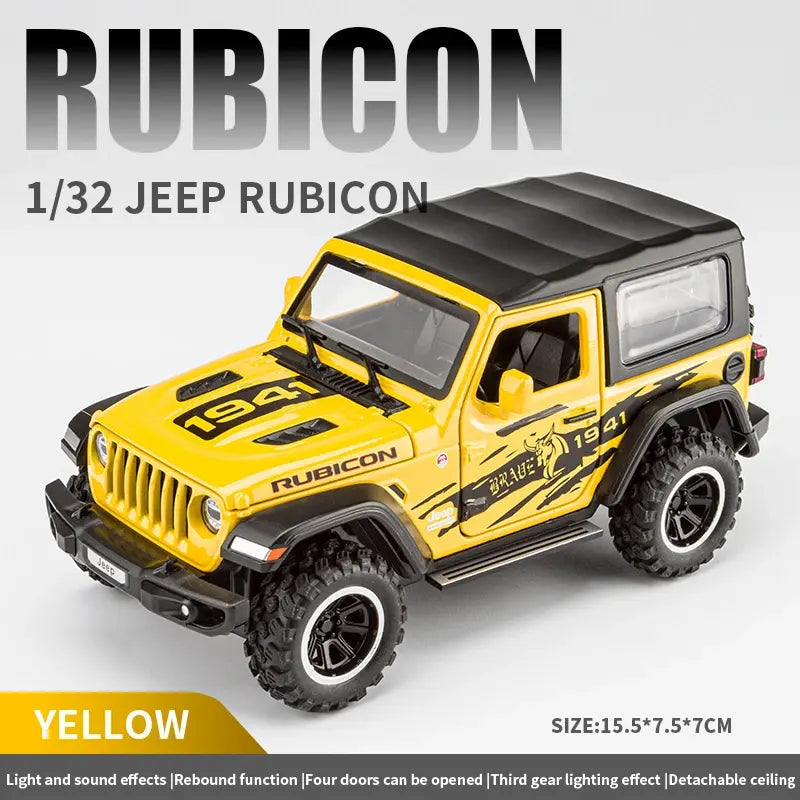 Jeep Rubicon - Diecast Metal Car - Scale 1:32 / 1:24