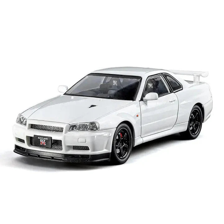 Nissan Skyline Gtr 34- Diecast Metal Car - Scale 1:24