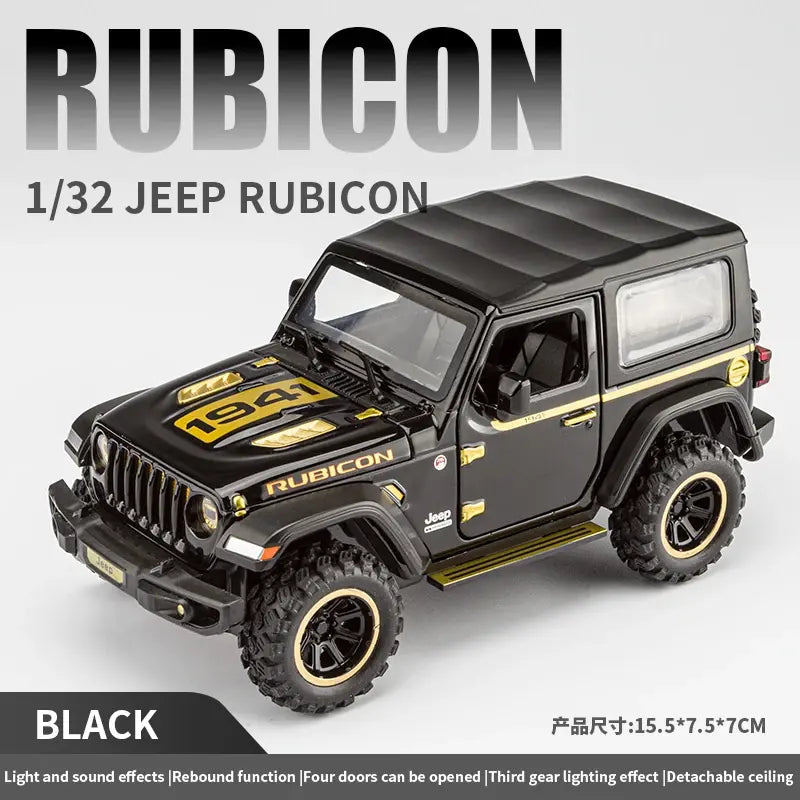 Jeep Rubicon - Diecast Metal Car - Scale 1:32 / 1:24