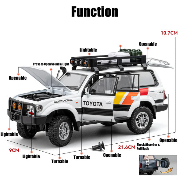 Toyota Land Cruiser LC80 - Diecast Metal Car - Scale 1:24