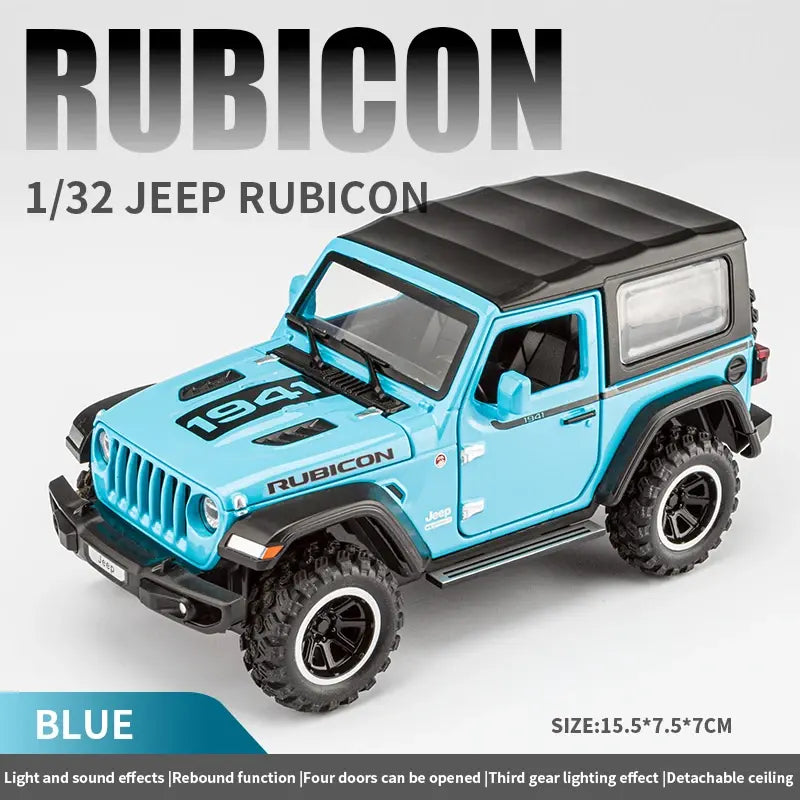 Jeep Rubicon - Diecast Metal Car - Scale 1:32 / 1:24
