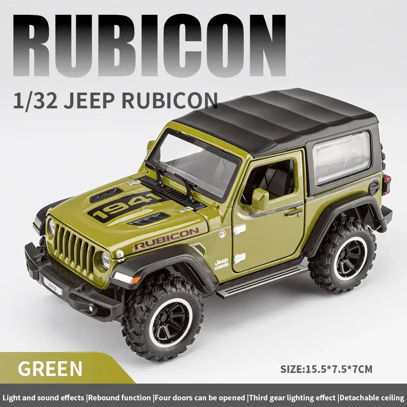 Jeep Rubicon - Diecast Metal Car - Scale 1:32 / 1:24