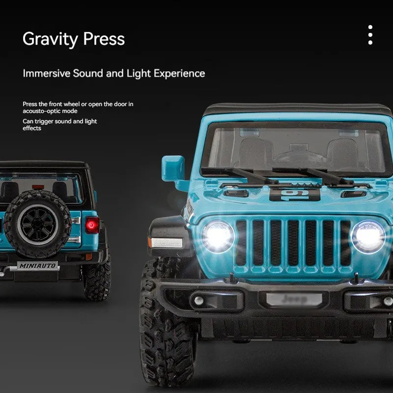 Jeep Rubicon - Diecast Metal Car - Scale 1:32 / 1:24