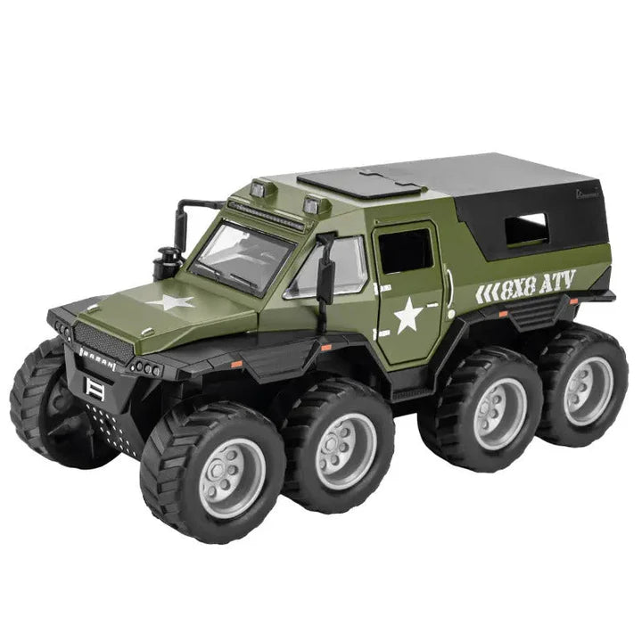 8X8 OFF-ROAD REFITTED MODEL ADVENTURE SUV - Diecast Metal Car - Scale 1:32