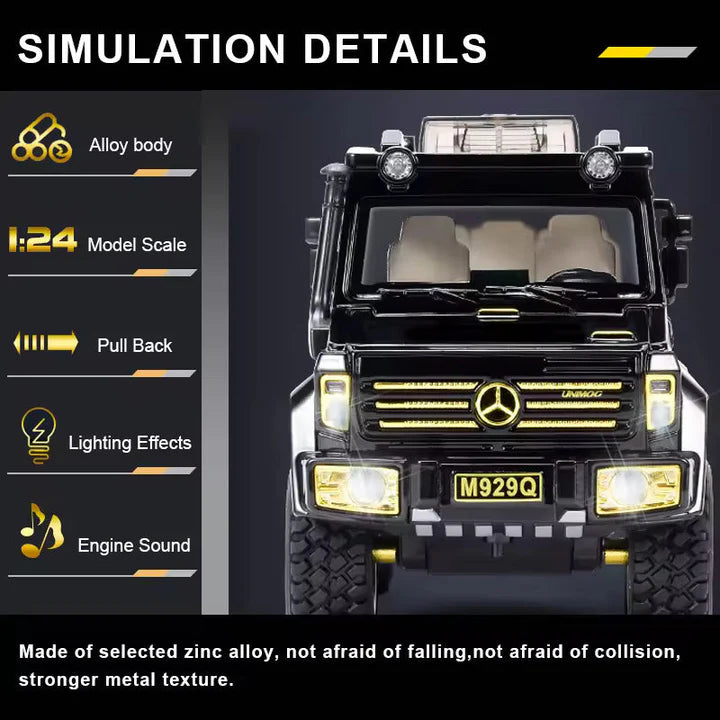 Mercedes- Benz Unimog  - Diecast Metal Car - Scale 1:24