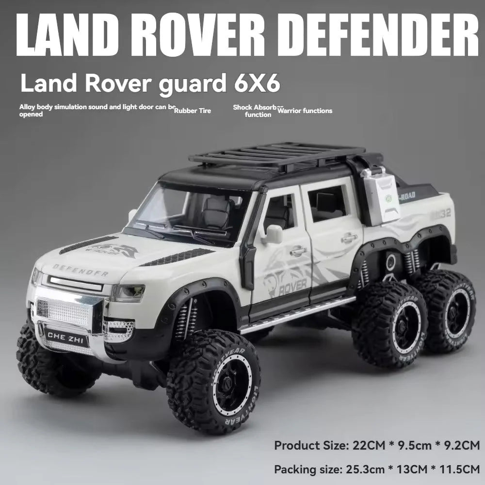 Land Rover Defender 6X6 - Diecast Metal Car - Scale 1:24