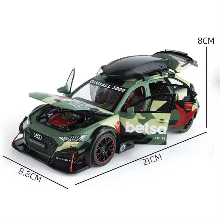 Audi Rs6 Militery - Diecast Metal Car - Scale 1:24/1:32