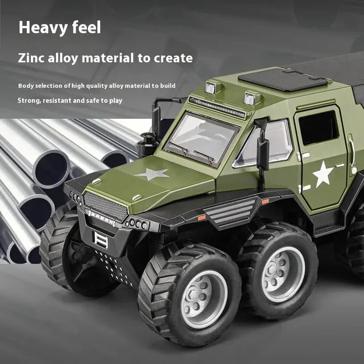 8X8 OFF-ROAD REFITTED MODEL ADVENTURE SUV - Diecast Metal Car - Scale 1:32