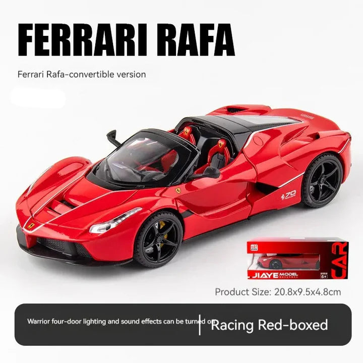 BIG SIZE Ferrari Rafa Roadster SPORT- Diecast Metal Car - Scale 1:24