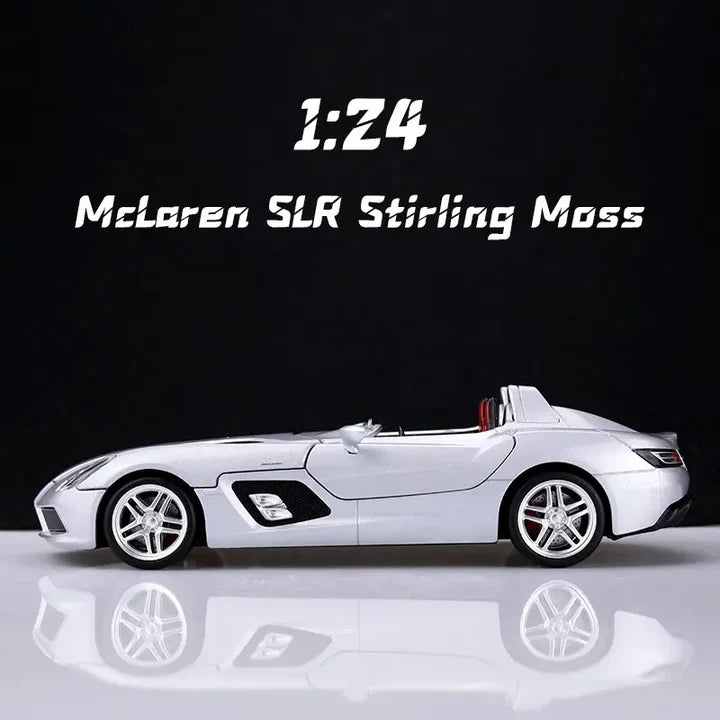 Mercedes- Benz Slr Stirling Convertible Sports - Diecast Metal Car - Scale 1:24