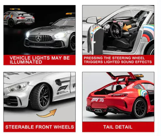 Mercedes-benz Amg Gt Safety Car - Diecast Metal Car - Scale 1:24
