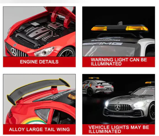 Mercedes-benz Amg Gt Safety Car - Diecast Metal Car - Scale 1:24