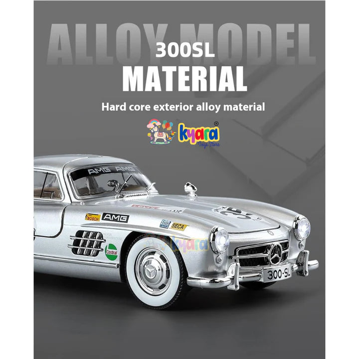 Mercedes Benz 300sl Vintage - Diecast Metal Car - Scale 1:24
