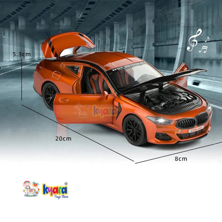 Bmw M8 Sports - Diecast Metal Car - Scale 1:24