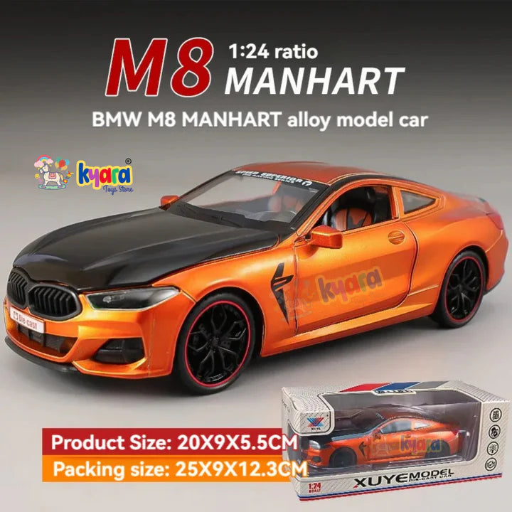 Bmw M8 Sports - Diecast Metal Car - Scale 1:24