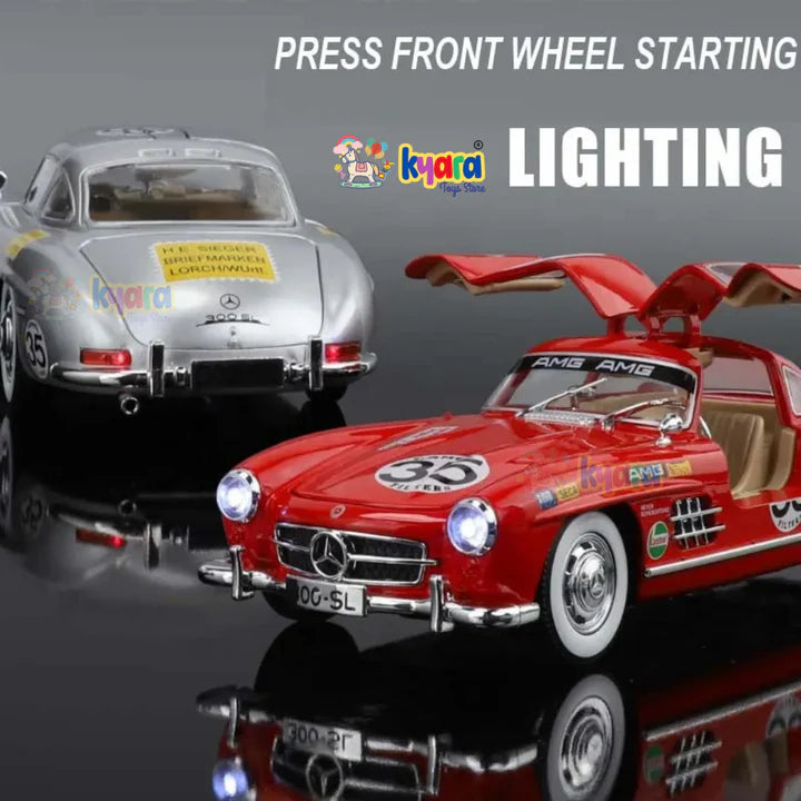Mercedes Benz 300sl Vintage - Diecast Metal Car - Scale 1:24
