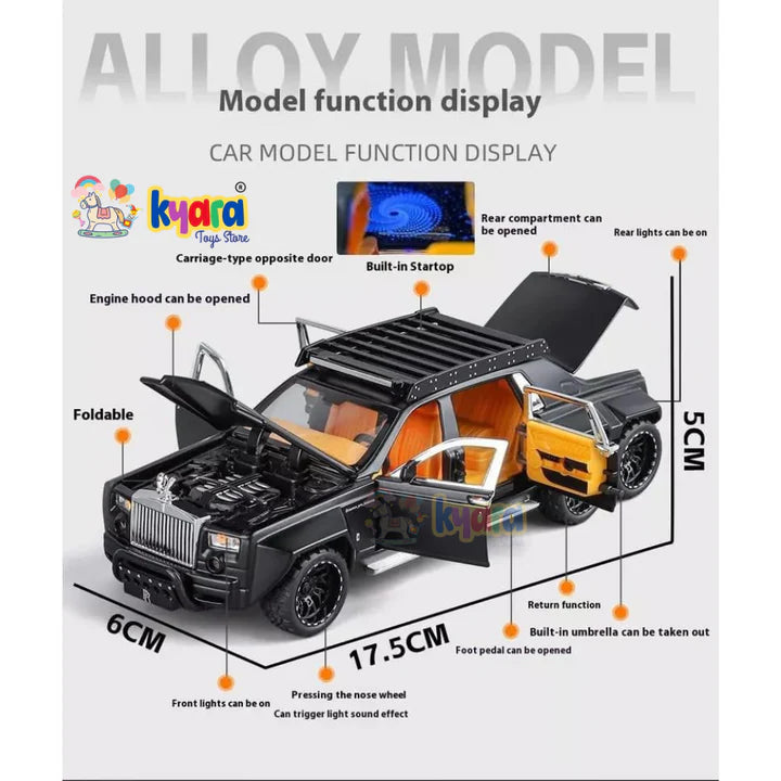 Rolls Royce Phantom 6x6 Sports - Diecast Metal Car - Scale 1:32