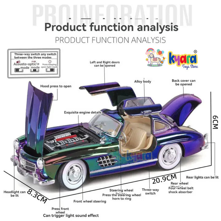 Mercedes-benz 300sl  - Diecast Metal Car - Scale 1:24