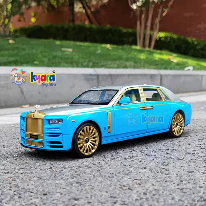 Rolls Royce Phantom Blue Scale - Diecast Metal Car - Scale 1:24